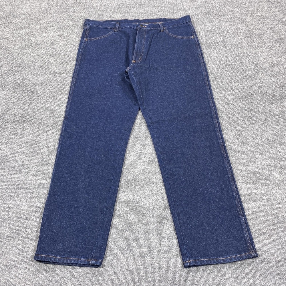 Rustler Jeans Mens 40x32 Blue Regular Fit Straight Leg Heavyweight Denim